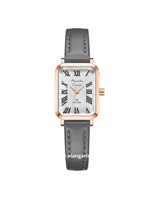 ALEXANDRE CHRISTIE AC 2B87 LH LRGSL Passion Silver Dial Grey Leather Strap