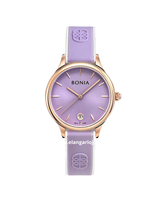 BONIA BNB10838-2502 Purple Rubber Strap