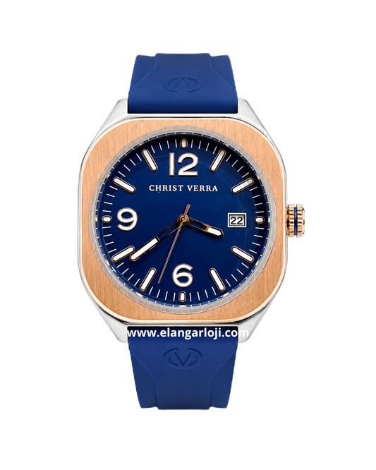 CHRIST VERRA CV 12150G-34 BLU Blue Rubber Strap