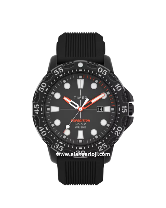 TIMEX EXPEDITION TW4B25500 Gallatin Black Dial Black Rubber Strap