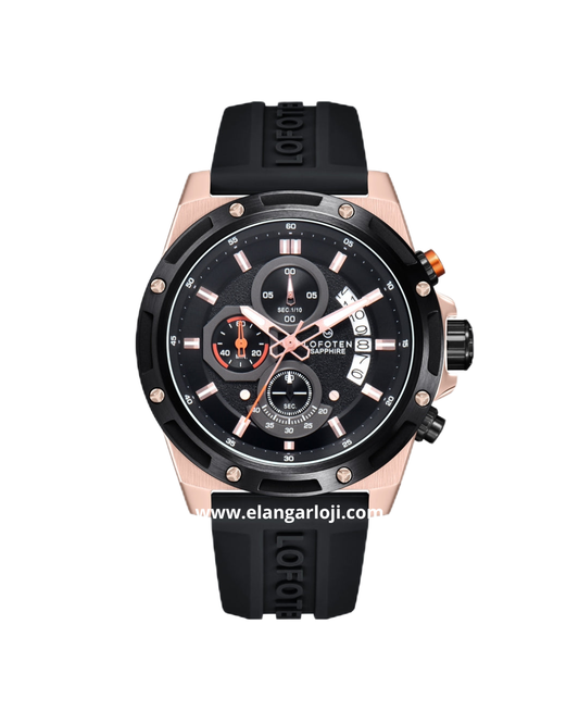 LOFOTEN F-6535 BRG-4 Sapphire Glass Rubber Strap