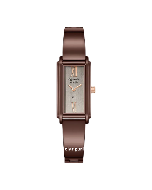ALEXANDRE CHRISTIE AC 2C06 LH BBNBO Passion Grey Dial Brown Stainless Steel Strap