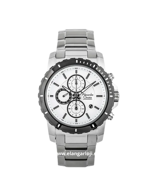 ALEXANDRE CHRISTIE AC 6141 MC BTBSL Man Sport White Dial Stainless Steel Strap