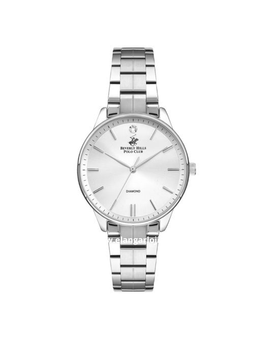 BEVERLY HILLS POLO CLUB BP3289X.330 Watch Silver Diamond Stainless Steel