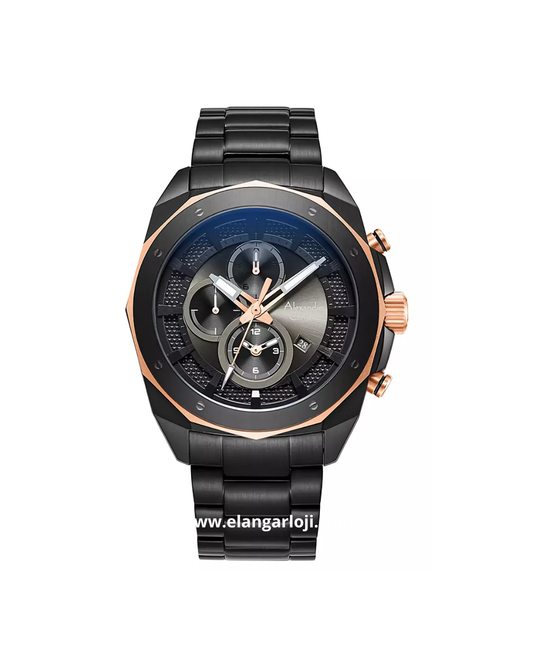 ALEXANDRE CHRISTIE AC 6611 MC BBRBA Men Black Dial Black Stainless Steel Strap