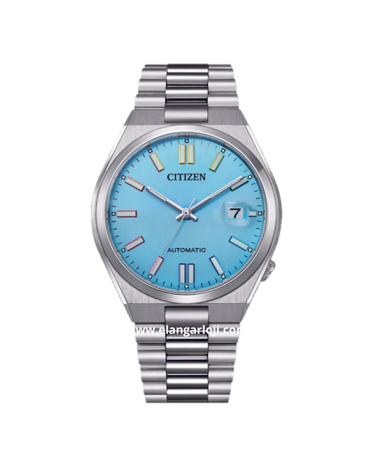 Jam Tangan Pria CITIZEN TSUYOSA NJ0151-53L Silver Dial Tiffany Blue Automatic