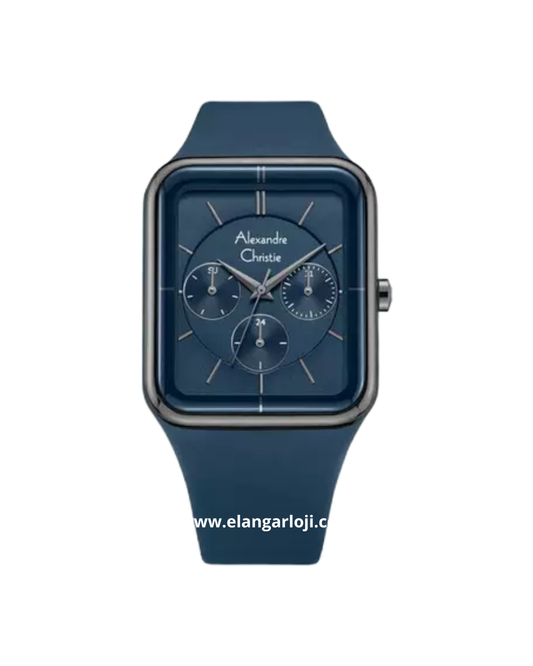 ALEXANDRE CHRISTIE AC 2744 BF RIGBU Blue Dial Blue Rubber Strap