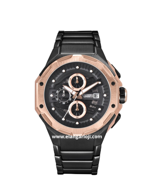 BALMER B-8818MC BRG-4 Sapphire Glass Black Rosegold Stainless Steel