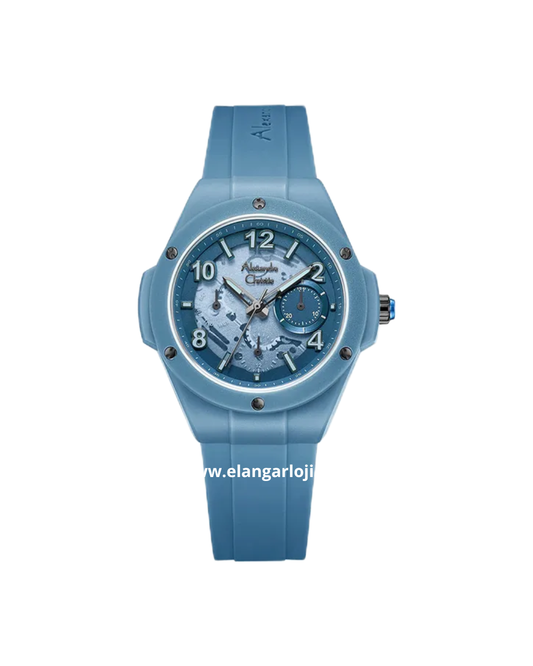 ALEXANDRE CHRISTIE AC 2A02 BF RIPBU Transparency Dial Blue Rubber Strap