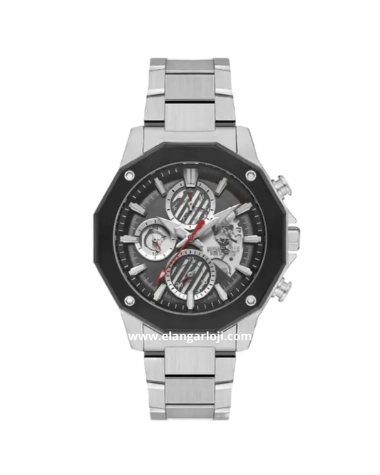 BEVERLY HILLS POLO CLUB BP3625X.350 Silver Dial Black Stainless Steel
