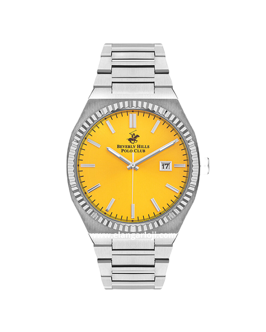 BEVERLY HILLS POLO CLUB BP3405X.080 Silver Dial Yellow Stainless Steel