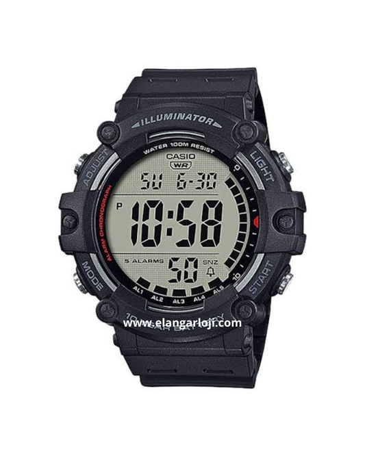 CASIO AE-1500WH-1AVDF 10 Years Battery Life Digital Dial Black Resin Band