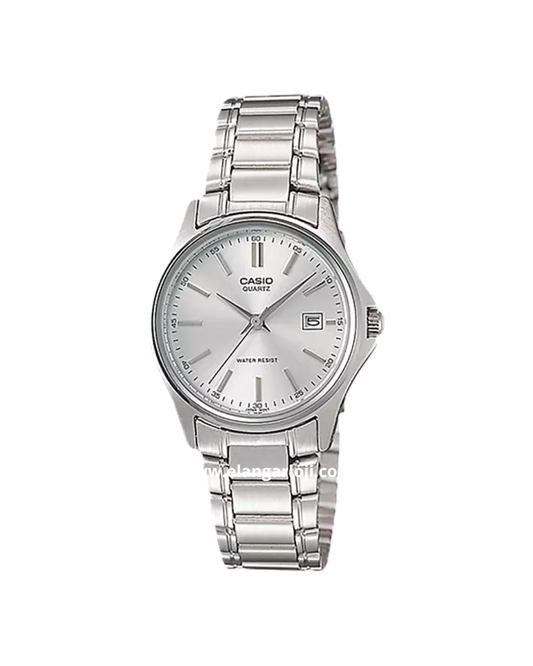 CASIO LTP-1183A-7ADF Ladies Silver Dial Stainless Steel Band