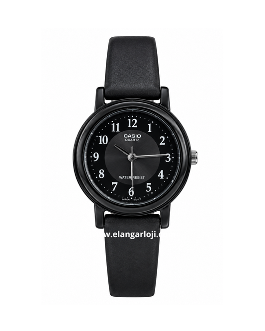 CASIO LQ-139AMV-1B3LDF Black Dial Black Resin Band