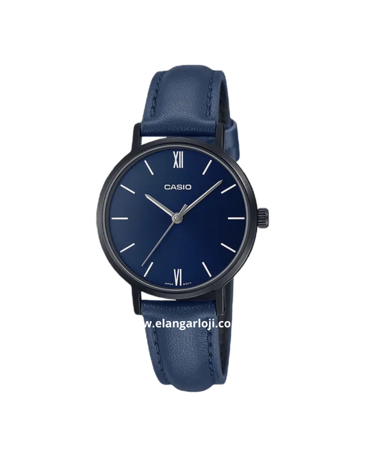 CASIO LTP-VT02BL-2AUDF Ladies Blue Dial Blue Leather Strap