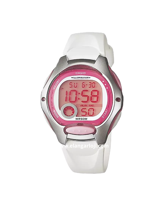 CASIO LW-200-7AVDF 10 Years Battery Life Digital Dial White Rubber Band