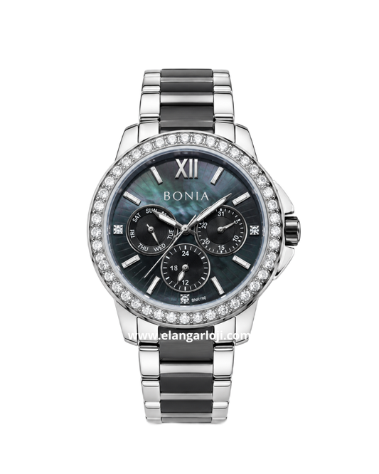 BONIA BNR190-2333S Silver Black Multifunction Stainless Steel