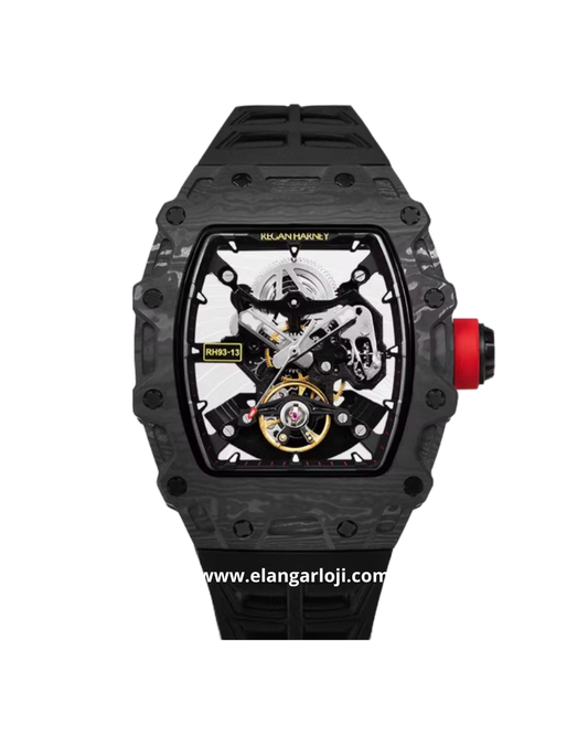 REGAN HARNEY RH91-13 OPTIMUS Black Automatic Rubber Strap
