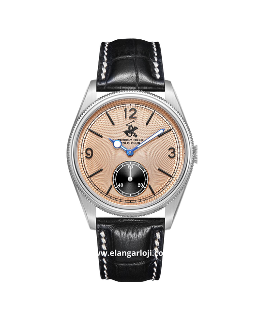 BEVERLY HILLS POLO CLUB BP3807X.381 Black Silver Leather Strap