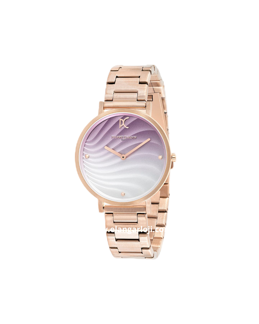 Jam Tangan Wanita PIERRE CARDIN CBV.1141 Belleville Coloured Patterned Dial Rose Gold