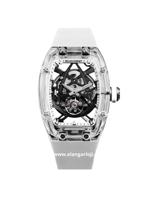 REGAN HARNEY RH36-11 BLANC Automatic White Rubber Strap