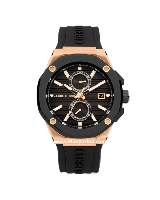CERRUTI 1881 RAZZUOLO CIWGQ0006901 Black Rosegold Rubber Strap