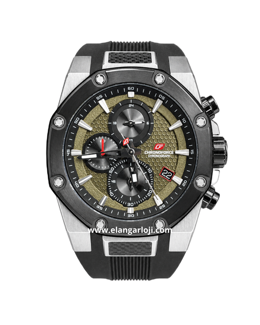 CHRONOFORCE CF-5349G-2 Green Dial Rubber Strap