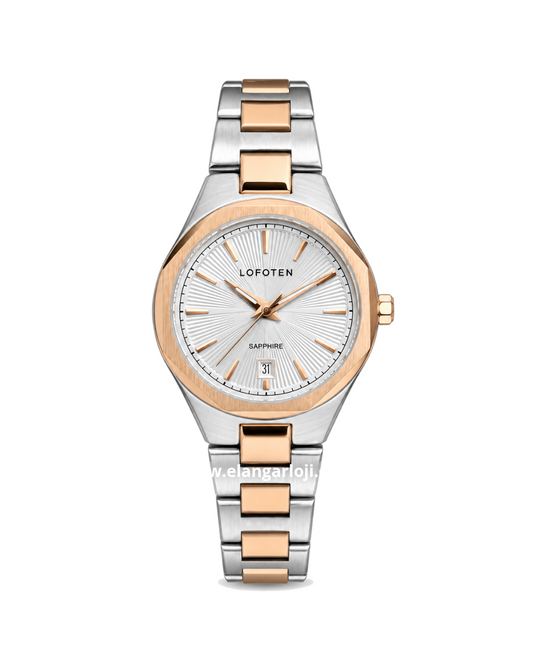 LOFOTEN F-8118 Women Silver Rosegold Stainless Steel