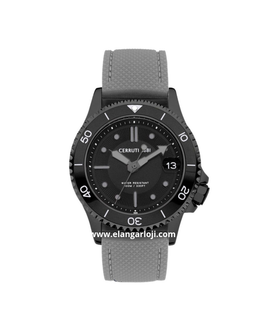CERRUTI 1881 PESARO CIWGN2224204 Grey Black Rubber Strap