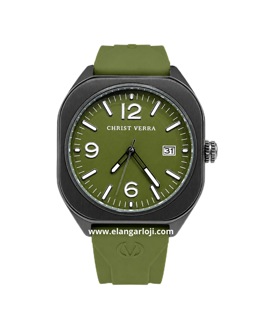 CHRIST VERRA CV 12150G-36 GRN Green Black Rubber Strap