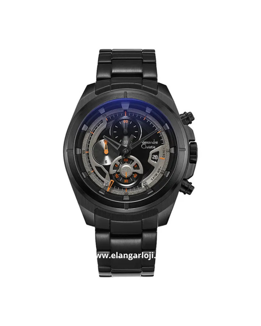 ALEXANDRE CHRISTIE AC 6622 MC BIPBAOR Men Black Dial Black Stainless Steel Strap