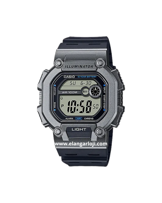 CASIO W-737H-1A2VDF Illuminator Digital Dial Black Resin Band