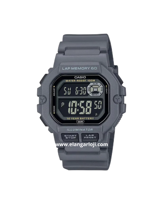 CASIO WS-1400H-8BVDF Illuminator Sports Gear Digital Dial Gray Resin Band