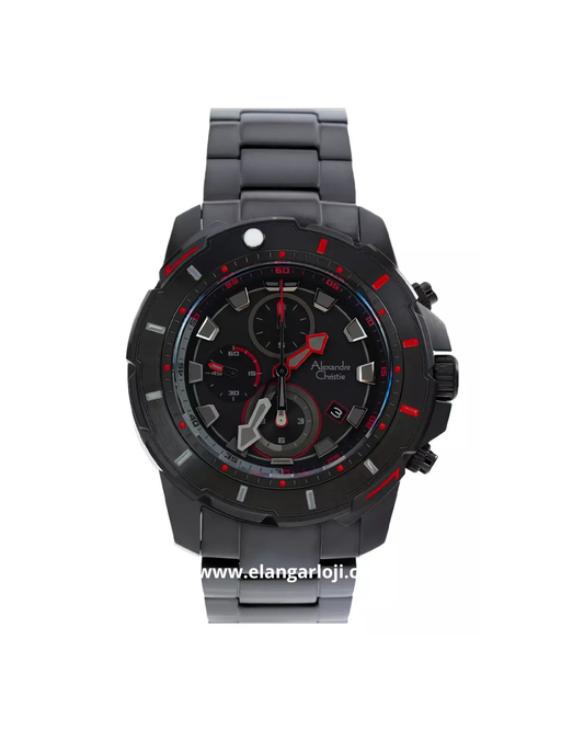 ALEXANDRE CHRISTIE AC 6606 MC BIPBARE Men Black Dial Black Stainless Steel Strap