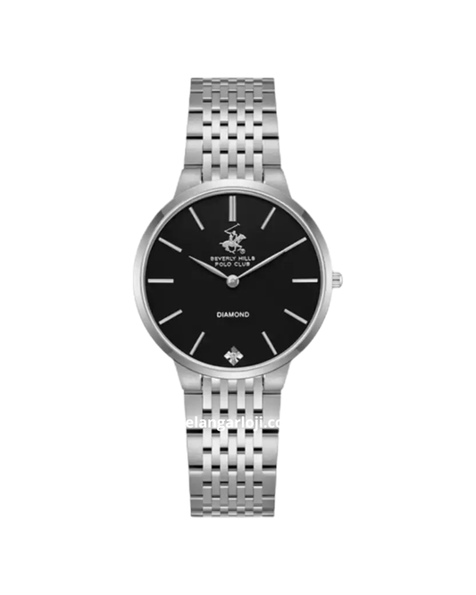BEVERLY HILLS POLO CLUB BP3775X.350 Silver Dial Black Stainless Steel