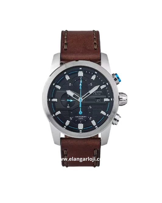 ALEXANDRE CHRISTIE AC 6562 MC LSSBABU Men Black Dial Brown Leather Strap