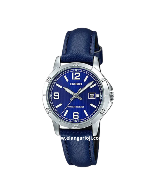 CASIO LTP-V004L-2BUDF Ladies Blue Dial Blue Leather Band