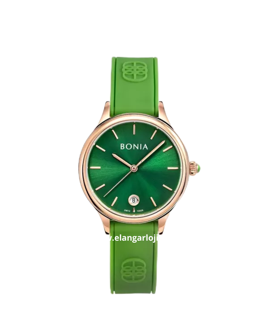 BONIA BNB10838-2592 Green Rubber Strap