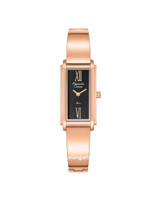 ALEXANDRE CHRISTIE AC 2C06 LH BRGBA Passion Black Dial Rose Gold Stainless Steel Strap