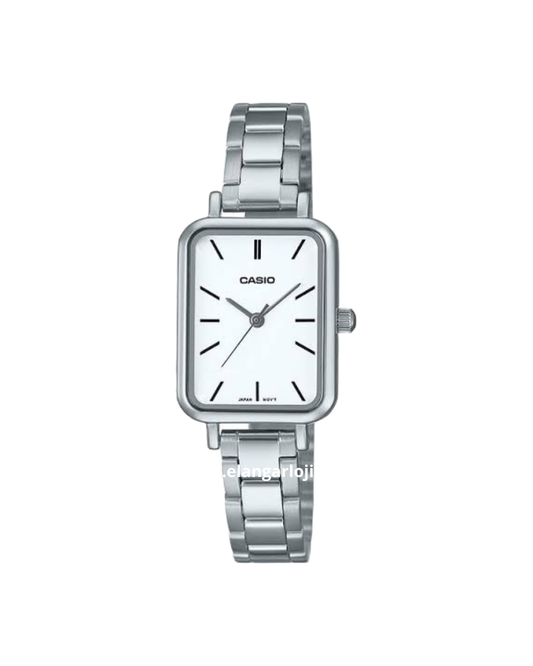 CASIO LTP-V009D-7EUDF Ladies White Dial Stainless Steel Band