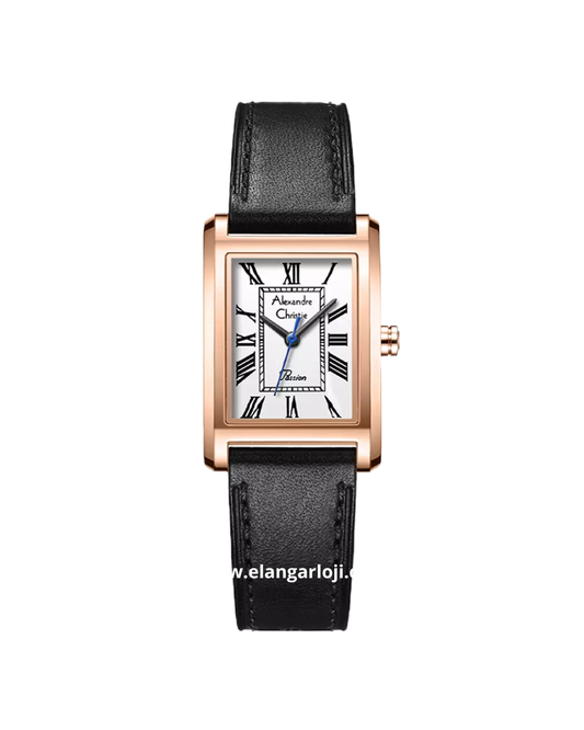 ALEXANDRE CHRISTIE AC 2B98 LH LRGSL Passion Silver Dial Black Leather Strap