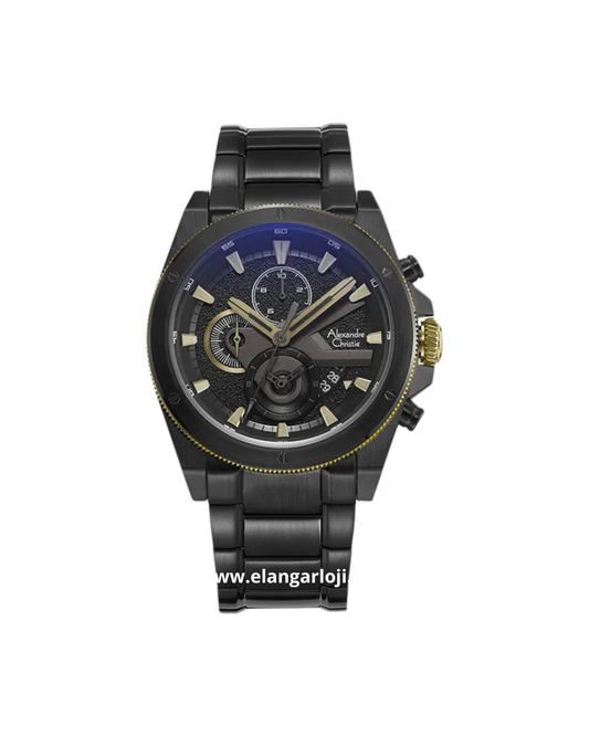 ALEXANDRE CHRISTIE AC 6619 MC BGBBA Men Black Dial Black Stainless Steel Strap