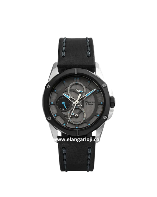 ALEXANDRE CHRISTIE AC 6589 BF LTBBA Grey Dial Black Leather Strap