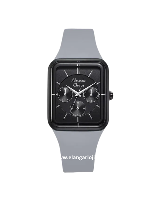 ALEXANDRE CHRISTIE AC 2744 BF RIPBAGR Ladies Black Dial Grey Rubber Strap