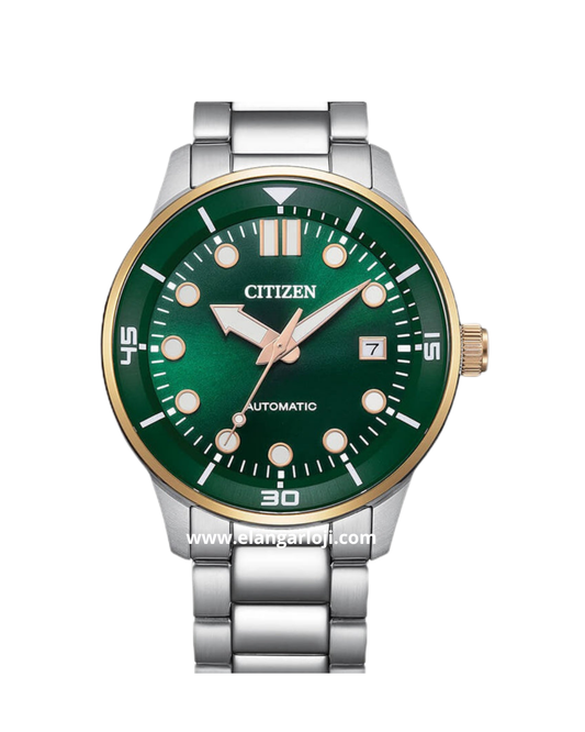 Jam Tangan Pria CITIZEN MECHANICAL NJ0196-80X Automatic Men Green Dial
