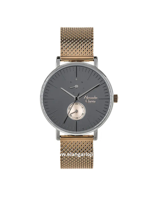 ALEXANDRE CHRISTIE AC 6499 LD BTRLG Gray Dial Rose Gold Stainless Steel