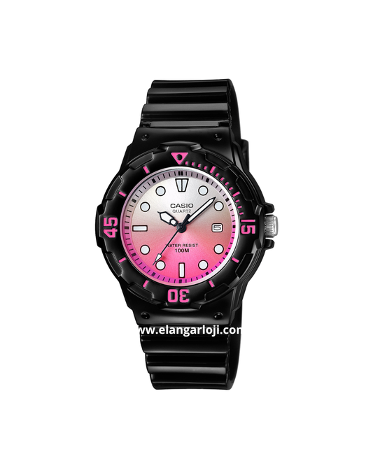 CASIO LRW-200H-4EVDR Water Resistant 100M Dual Tone Dial Black Resin Band