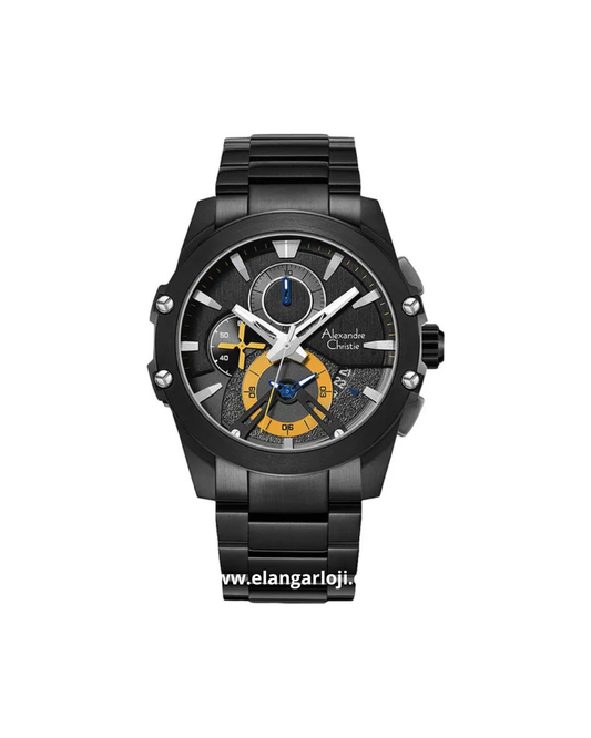 ALEXANDRE CHRISTIE AC 6607 MC BEPBAYL Men Black Dial Black Stainless Steel Strap