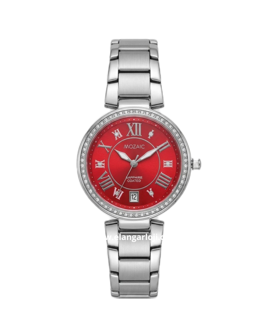 MOZAIC MC-80006 Red Dial Stainless Steel