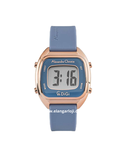 ALEXANDRE CHRISTIE DIGI AC 9335 LH RRGBU Digital Dial Blue Rubber Strap